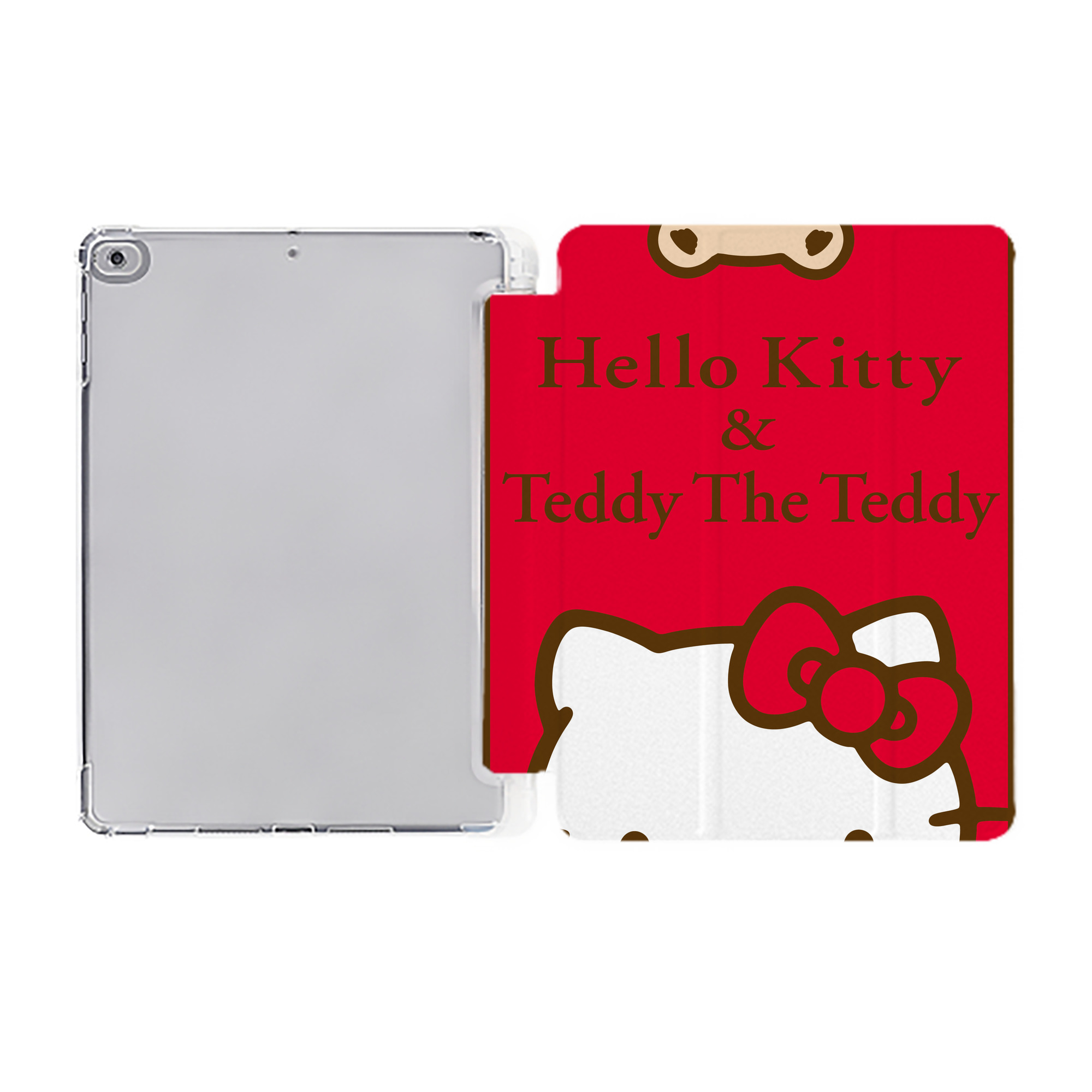 （画像用） Hello Kitty ハローキティ IPad ケース ペン収納付き 三つ折りスタンド PUレザー×シリコン 対応機種9.5/10.5/10.9インチ